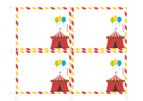 Invitaciones de cumpleaños imprimibles - Investigación en el circo